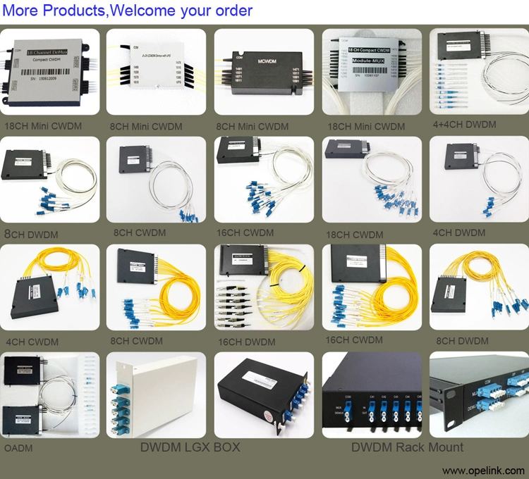 16+1CH 100g DWDM Mux / Demux Module, 0.9mm LC/PC ABS Box Optical DWDM Module with Exp Port